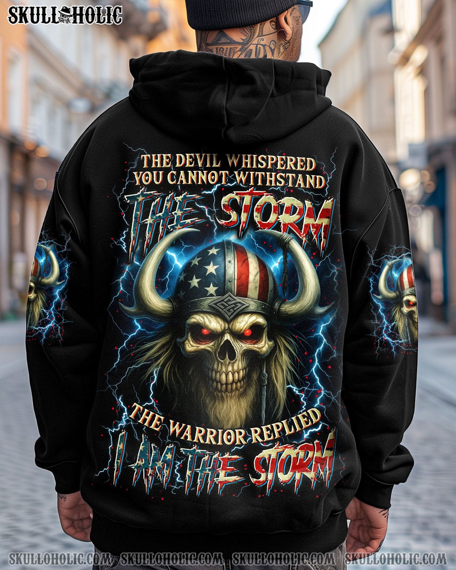 BLISSCORNERS I AM THE STORM SKULL WARRIOR ALL OVER PRINT