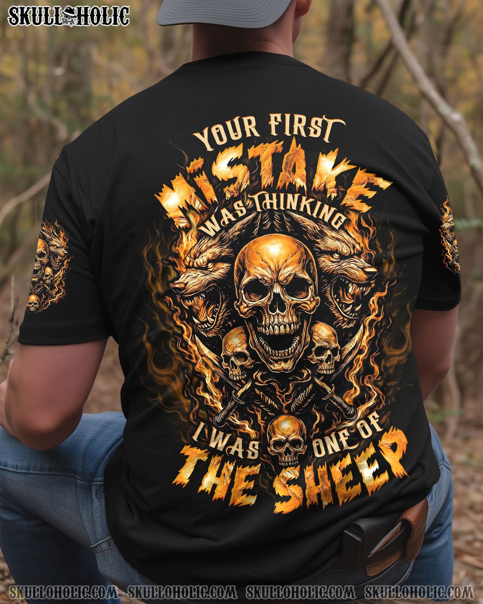 BLISSCORNERS YOUR FIRST MISTAKE WOLF SKULL ALL OVER PRINT