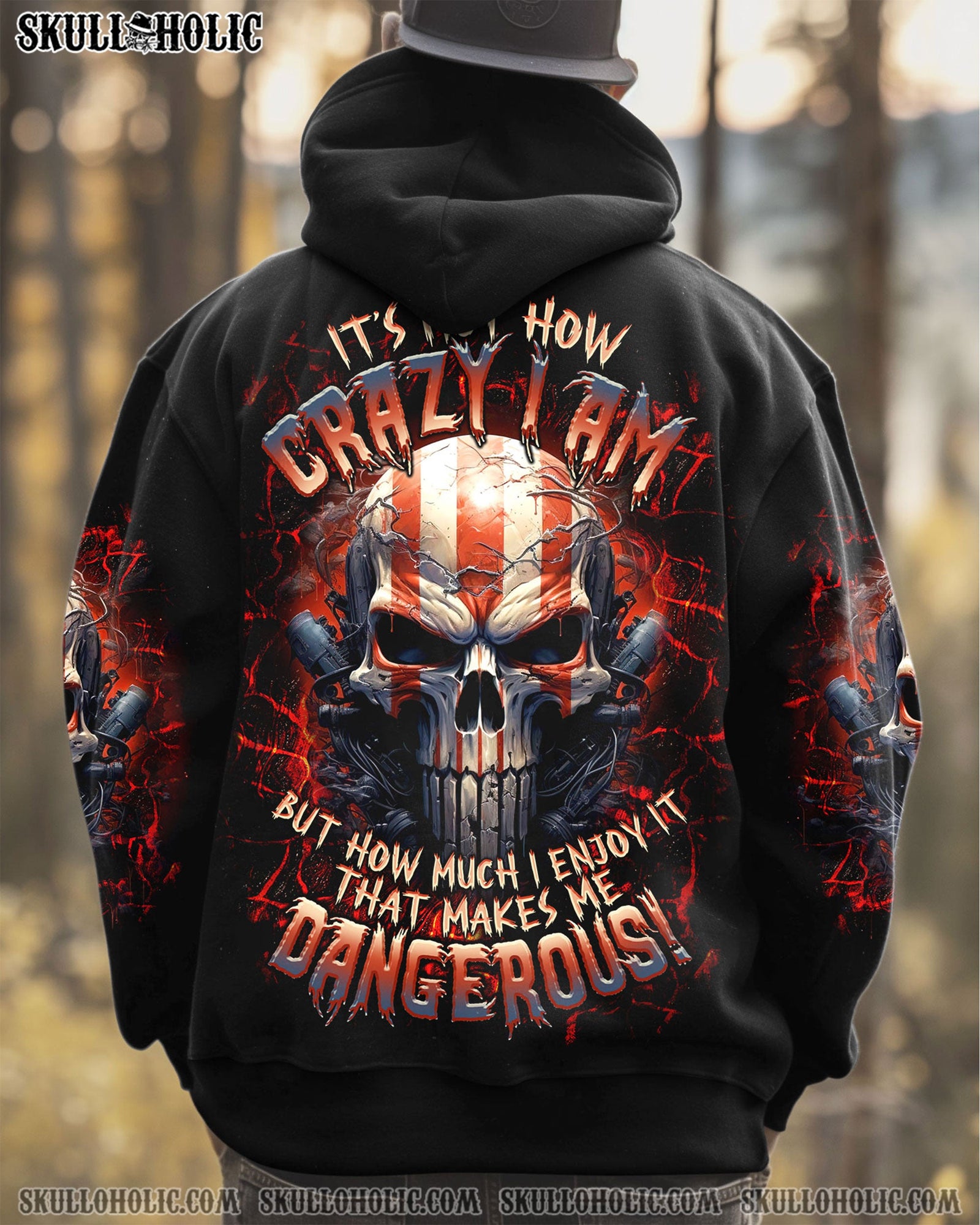 BLISSCORNERS IT'S NOT HOW CRAZY I AM SKULL ALL OVER PRINT