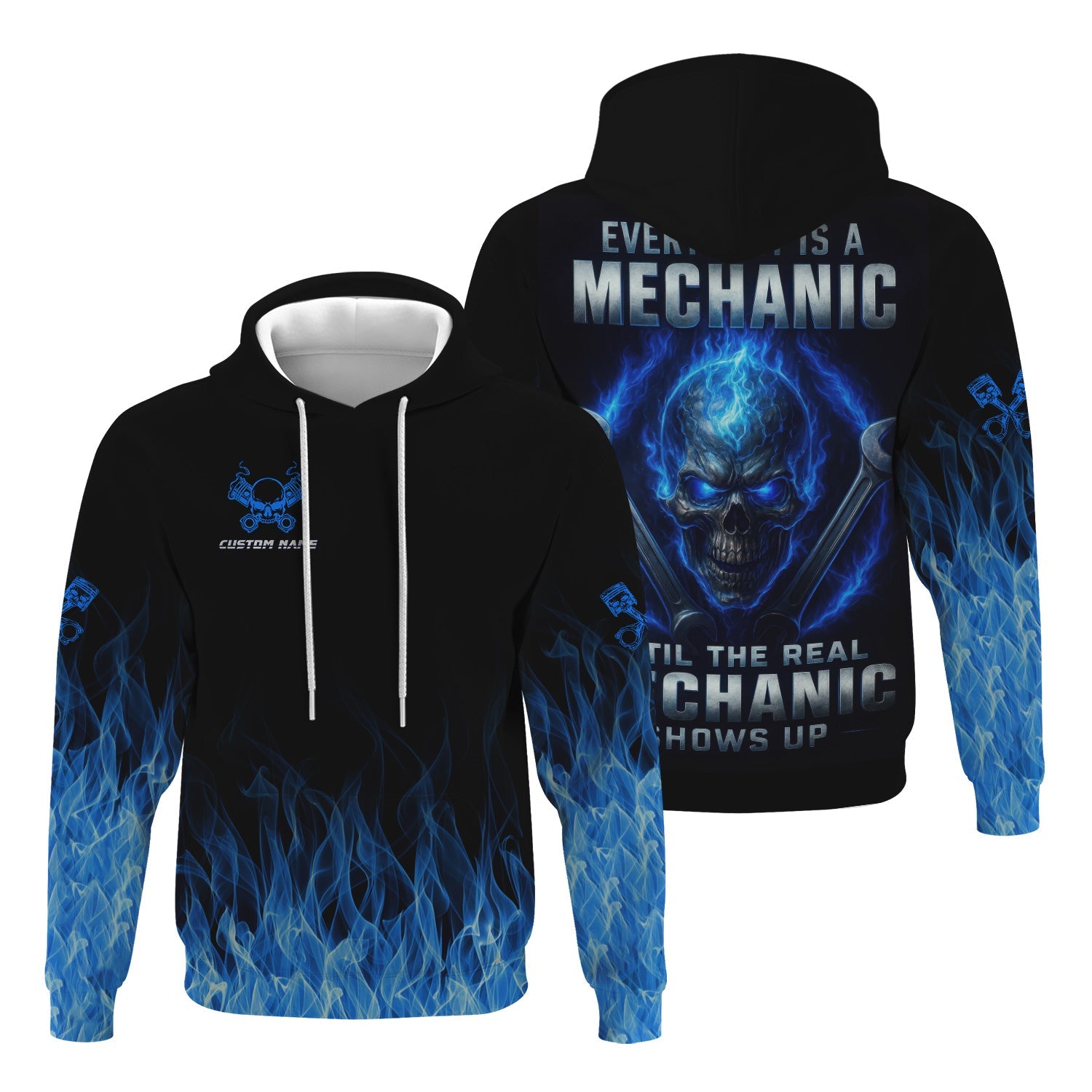 Blisscorners Custom Name Mechanic Shirt Everybody Is A Mechanic Until The Real Mechanic Shows Up T Shirt