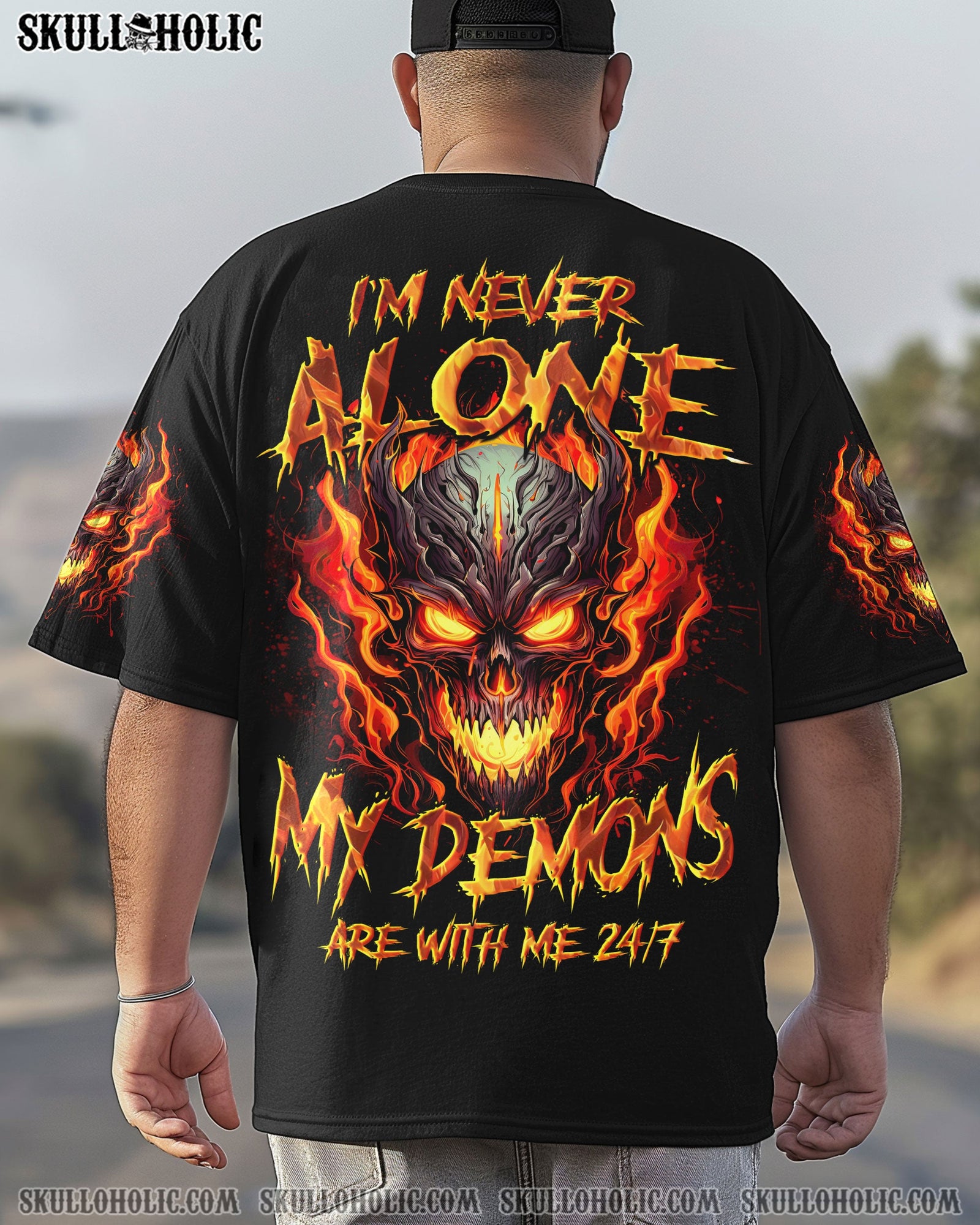 BLISSCORNERS I'M NEVER ALONE DEMONS ALL OVER PRINT