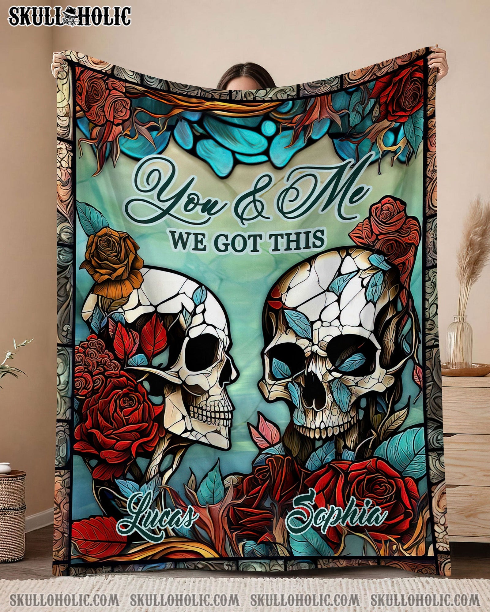 BLISSCORNERS PERSONALIZED YOU AND ME WE GOT THIS COUPLE FLEECE BLANKET