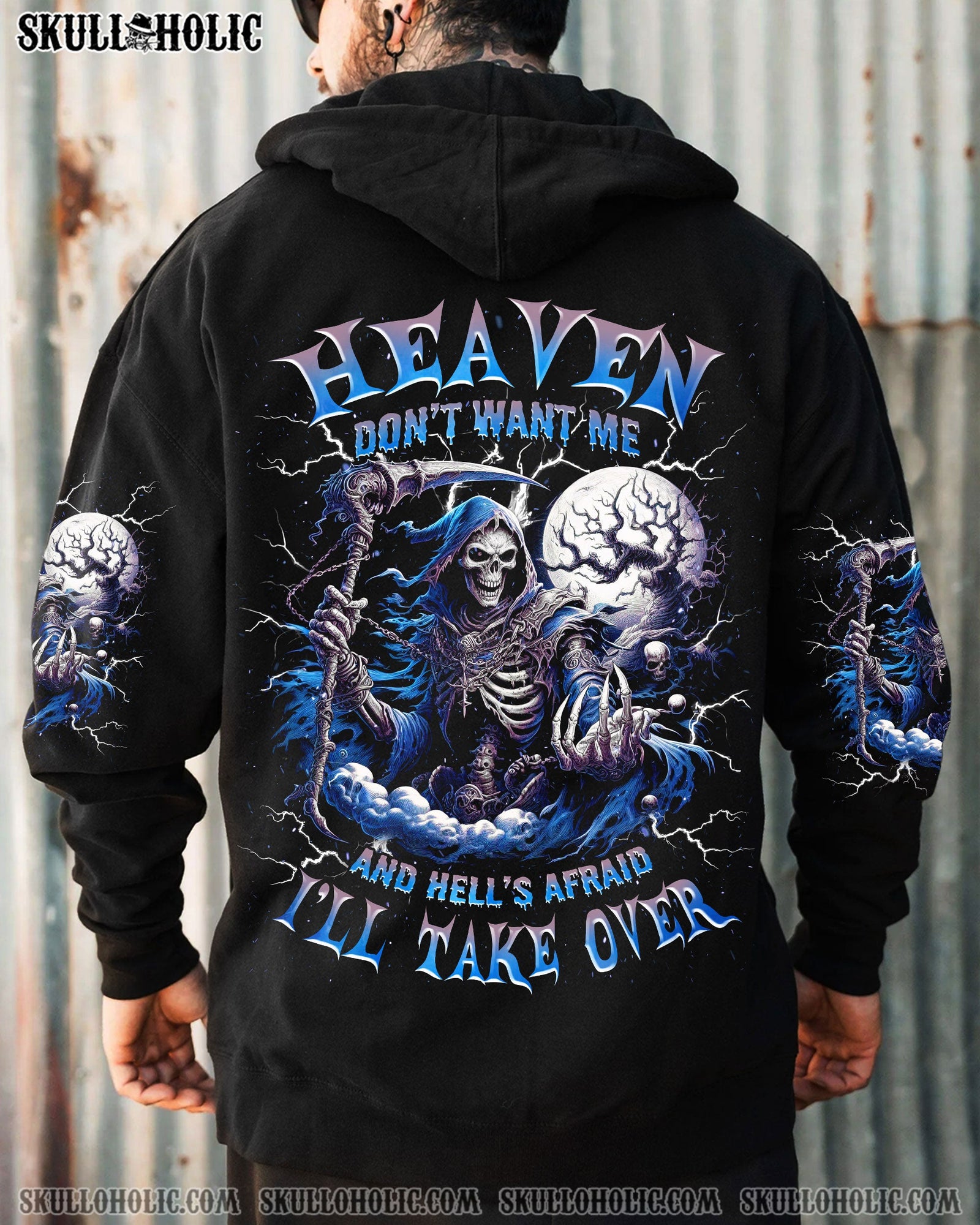 BLISSCORNERS HEAVEN DON'T WANT ME SKULL ALL OVER PRINT