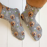 Blisscorners Best Dog Dad By Par Socks With Dog Face, Custom Pet Socks, Funny Crew Socks, Gifts For Golfing DadLM2611
