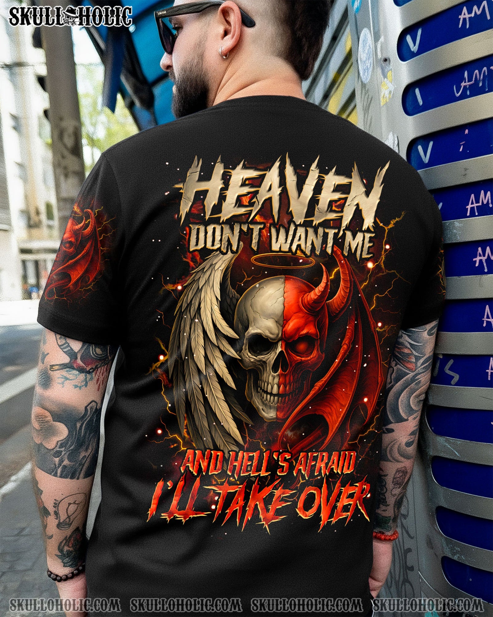 BLISSCORNERS HEAVEN DON'T WANT ME ALL OVER PRINT