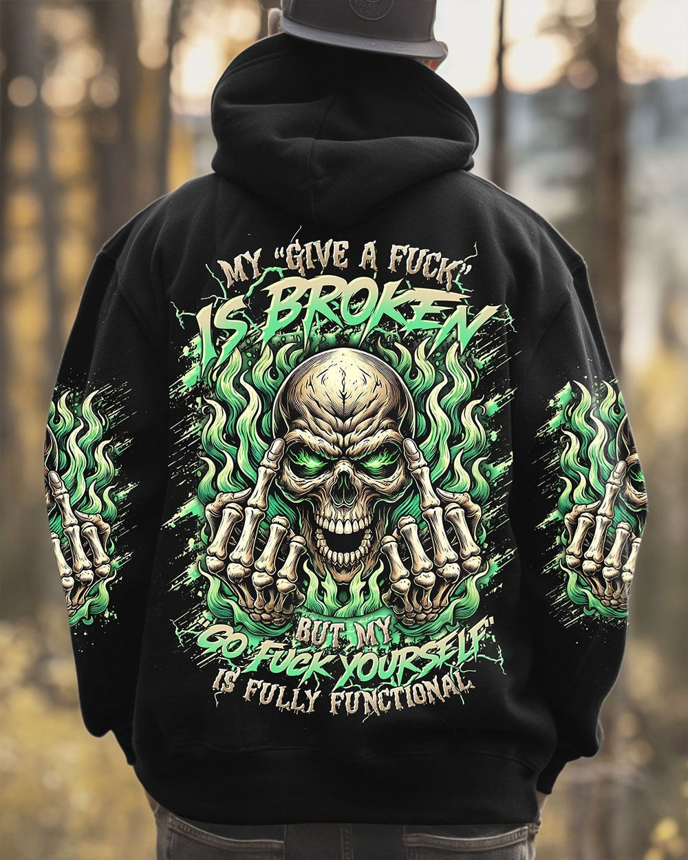 BLISSCORNERS MY GIVE A F IS BROKEN SKULL ALL OVER PRINT
