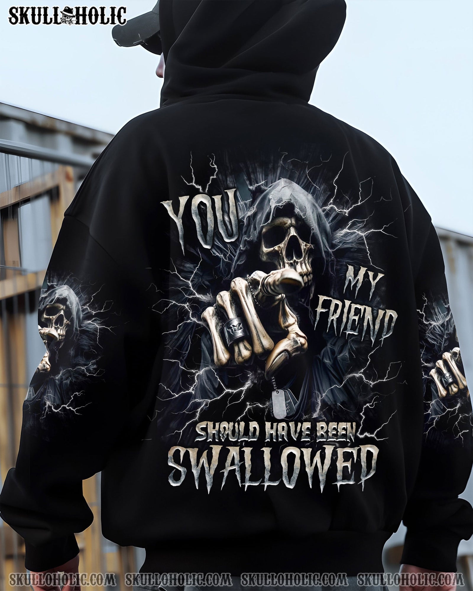 BLISSCORNERS YOU MY FRIEND SHOULD HAVE BEEN SWALLOWED REAPER ALL OVER PRINT