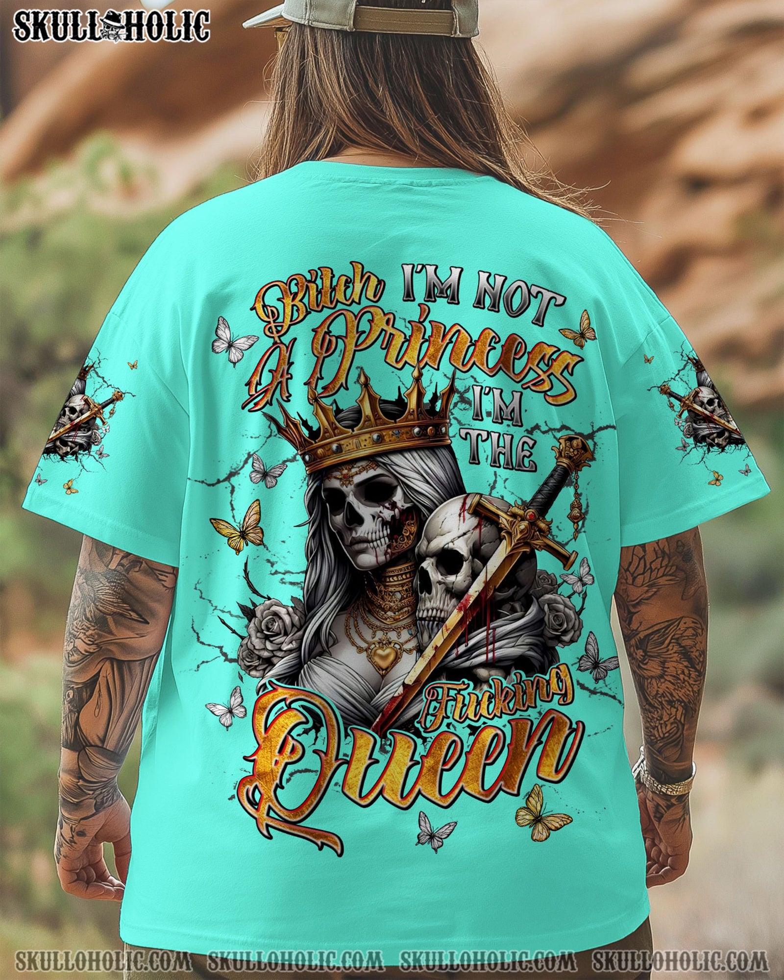 BLISSCORNERS I'M THE FKING QUEEN SKULL LADY ALL OVER PRINT