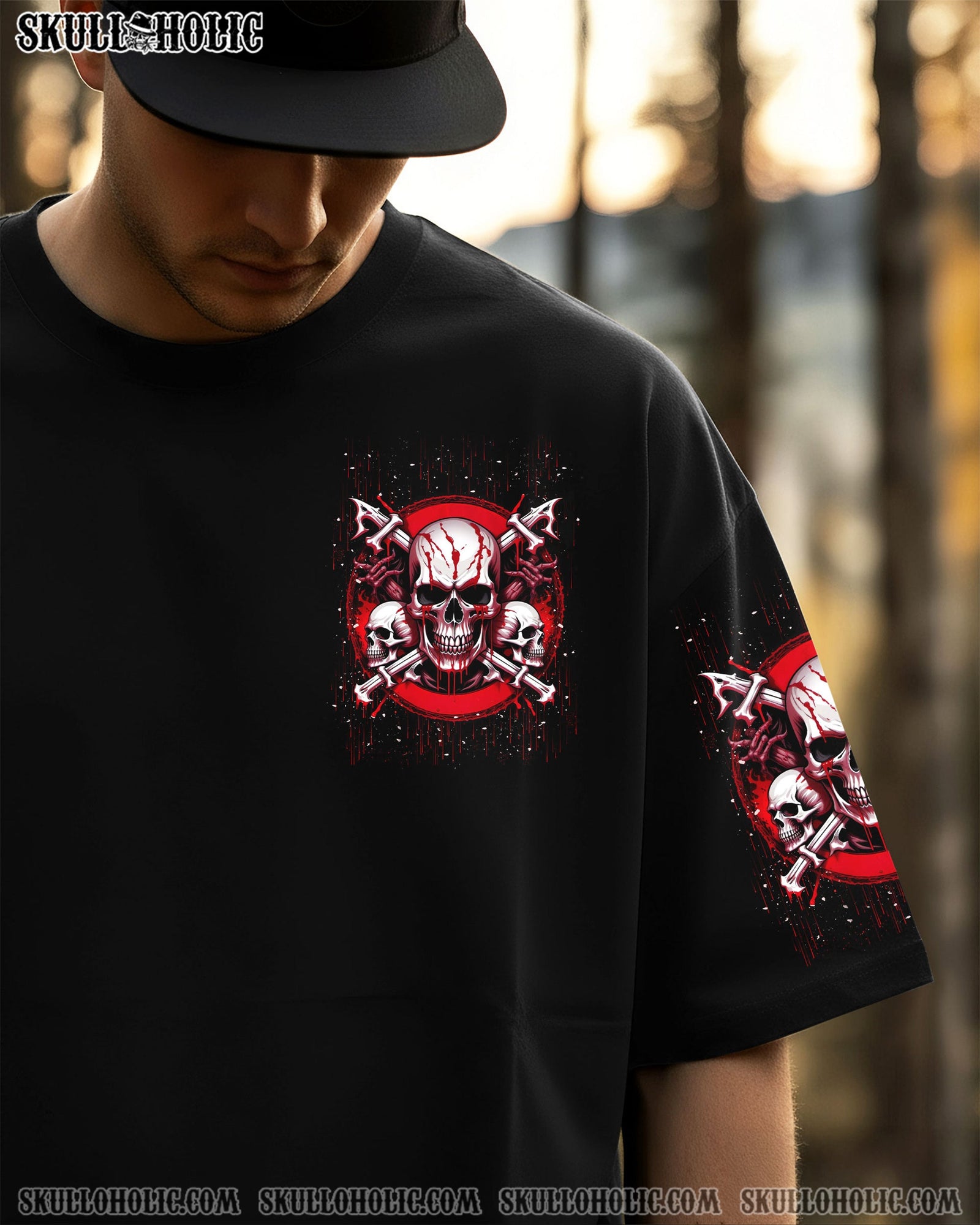 BLISSCORNERS YOUR DEMONS HIDE UNDER YOUR BED SKULL ALL OVER PRINT
