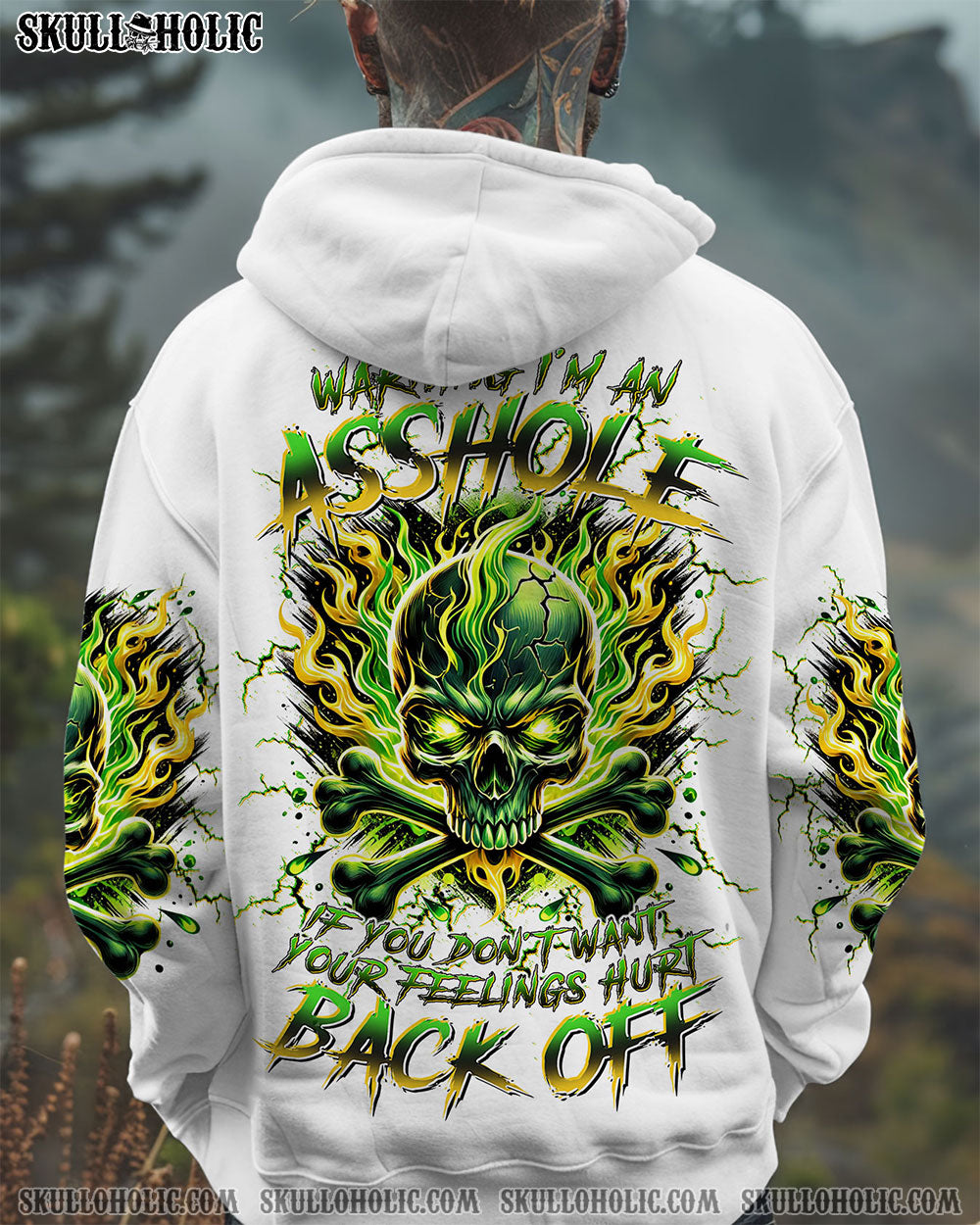 BLISSCORNERS WARNING I'M AN A SKULL FIRE ALL OVER PRINT