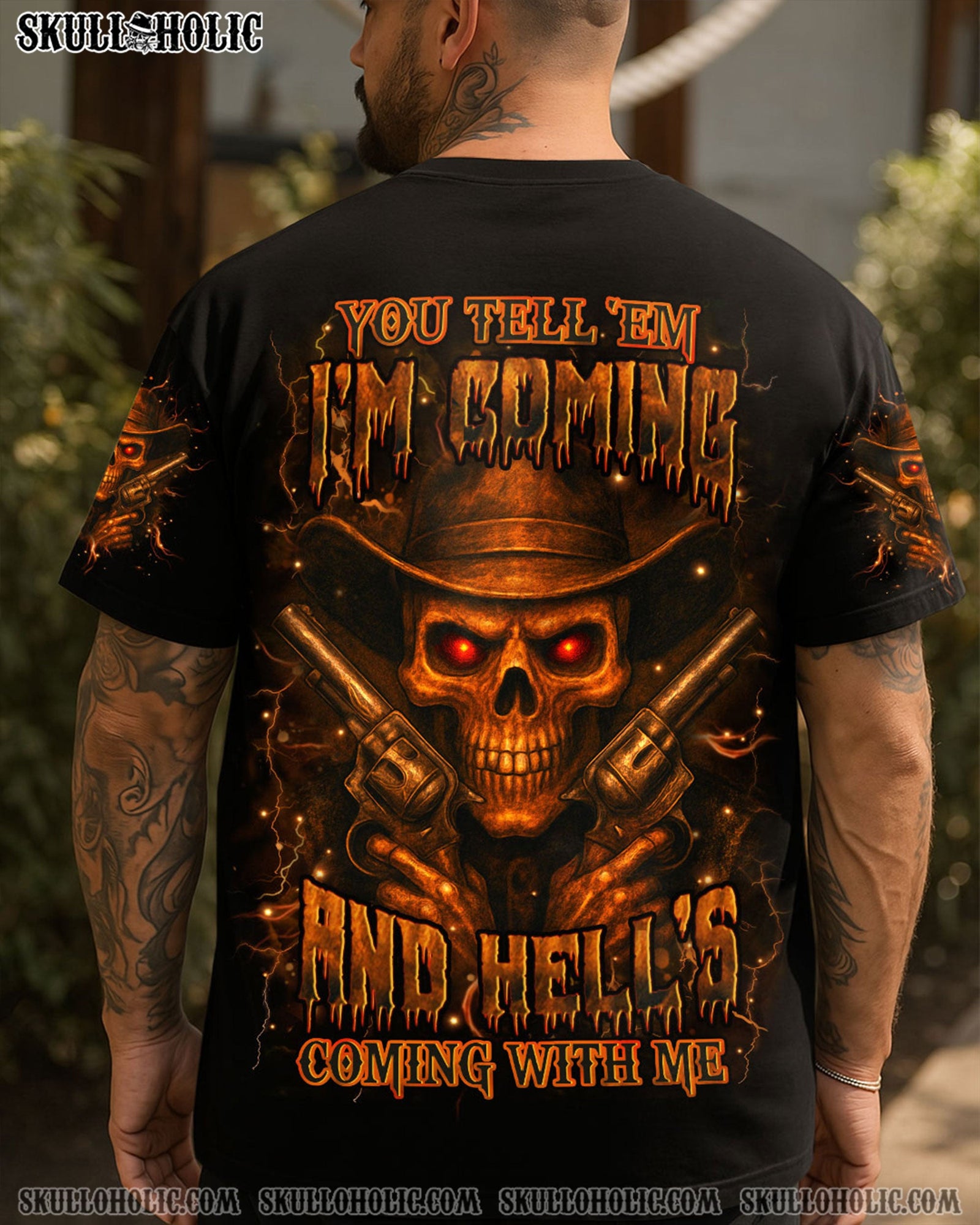 BLISSCORNERS HELL'S COMING WITH ME ALL OVER PRINT