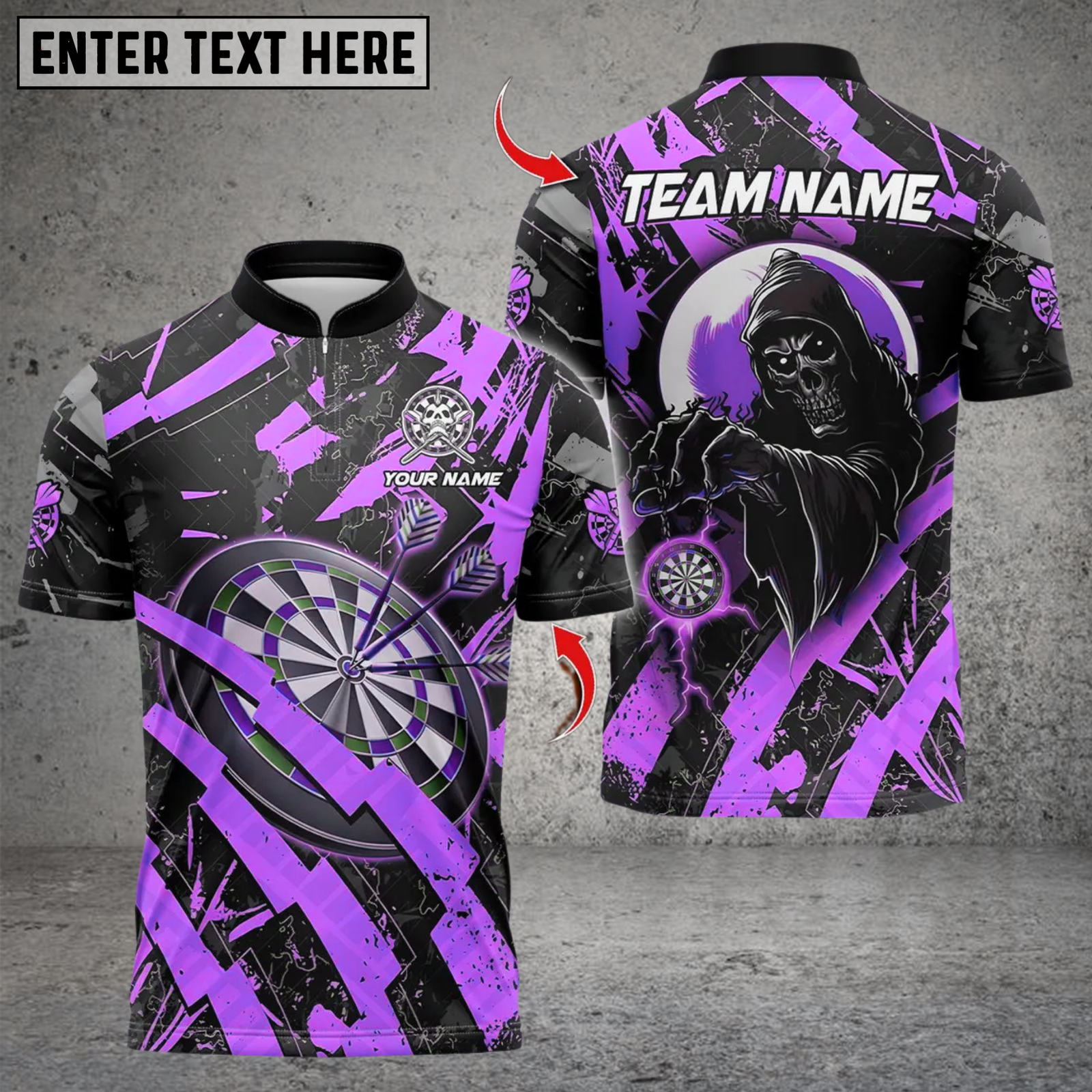 Blisscorners Darts Dartboard Skeleton Multicolor Customized Name, Team Name 3D Shirts