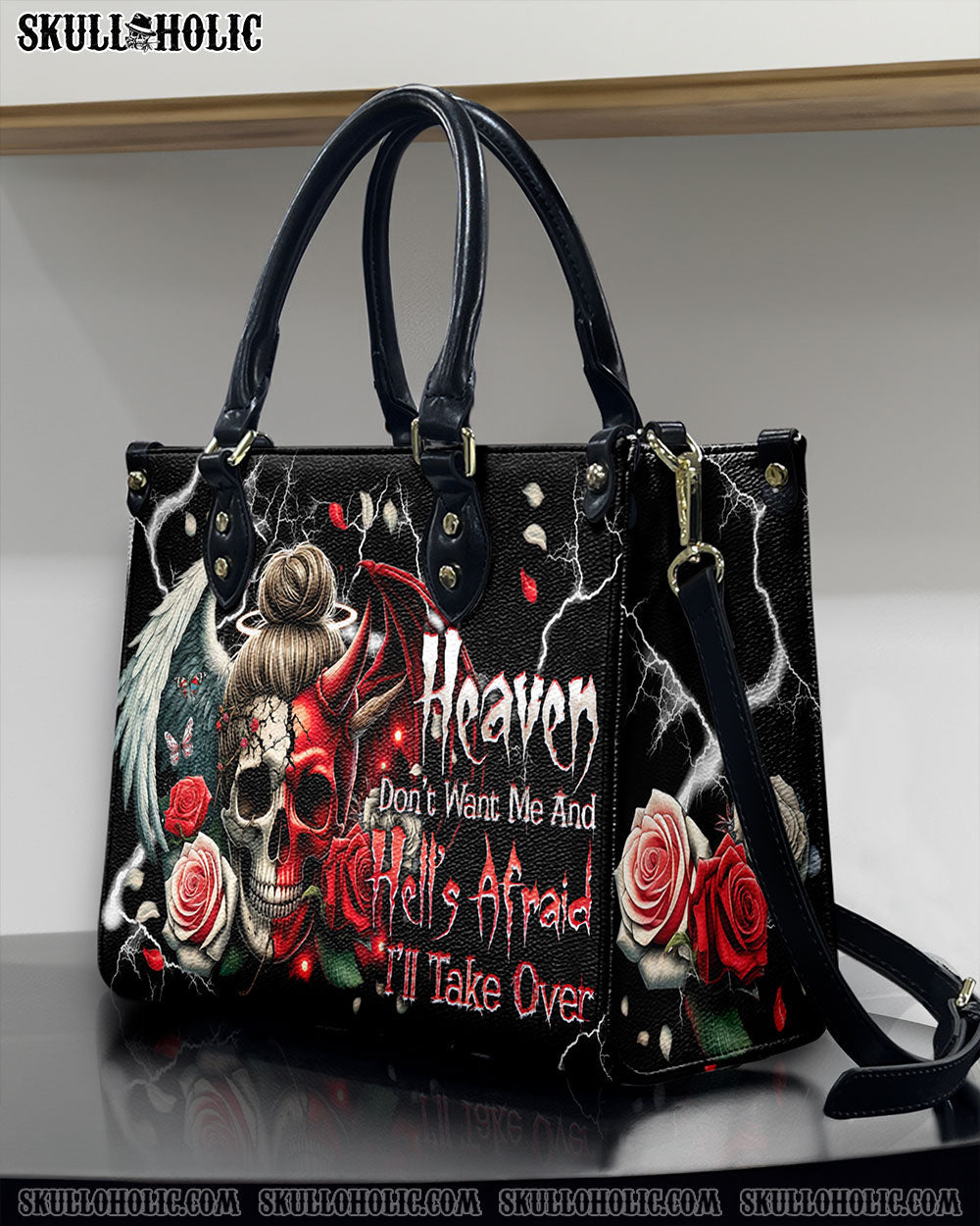 BLISSCORNERS HEAVEN DON'T WANT ME LEATHER HANDBAG