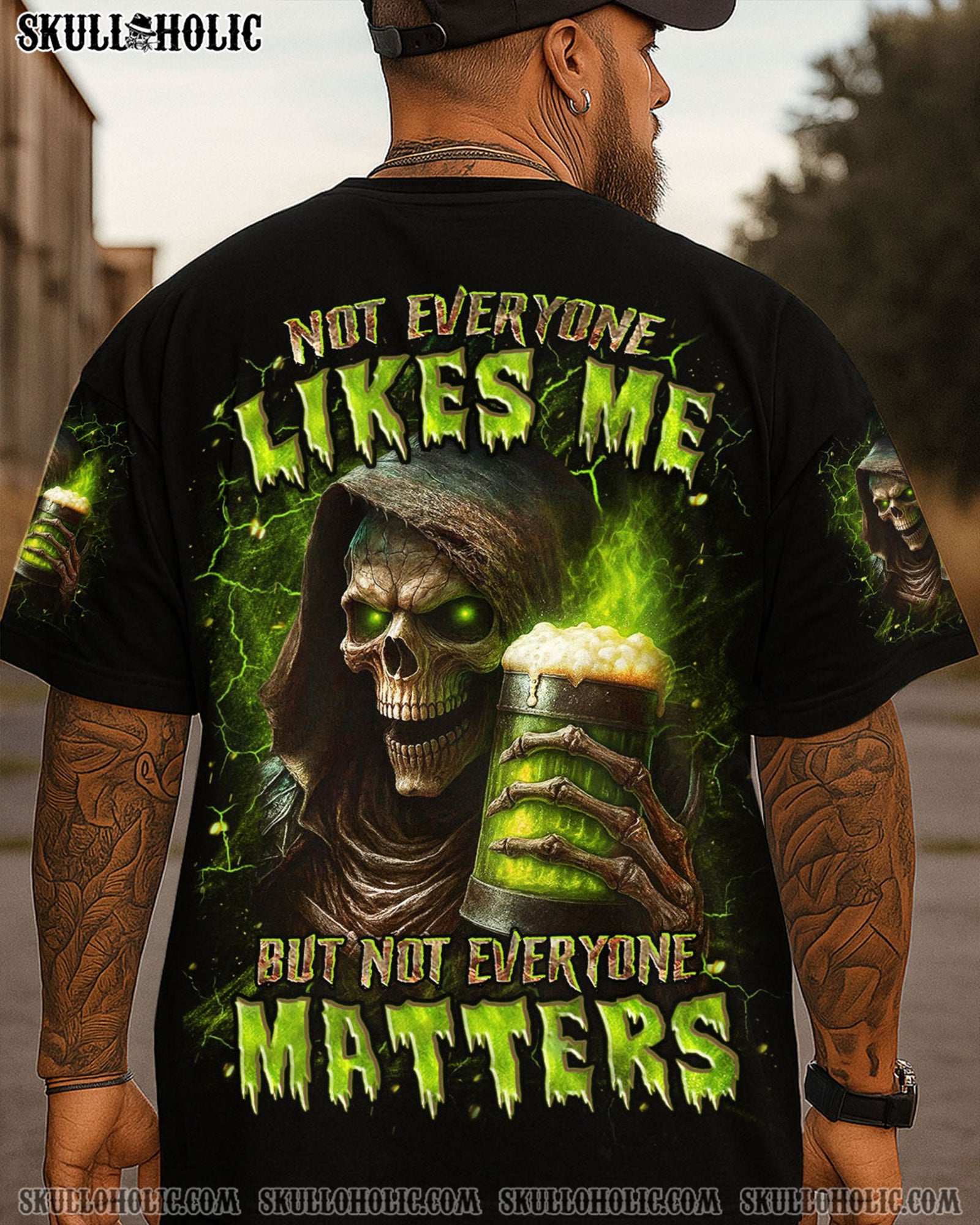 BLISSCORNERS NOT EVERYONE LIKES ME SKULL REAPER ALL OVER PRINT