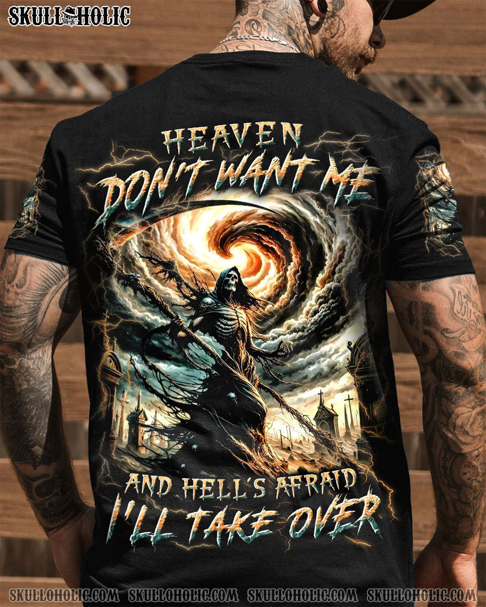 BLISSCORNERS HEAVEN DON'T WANT ME ALL OVER PRINT
