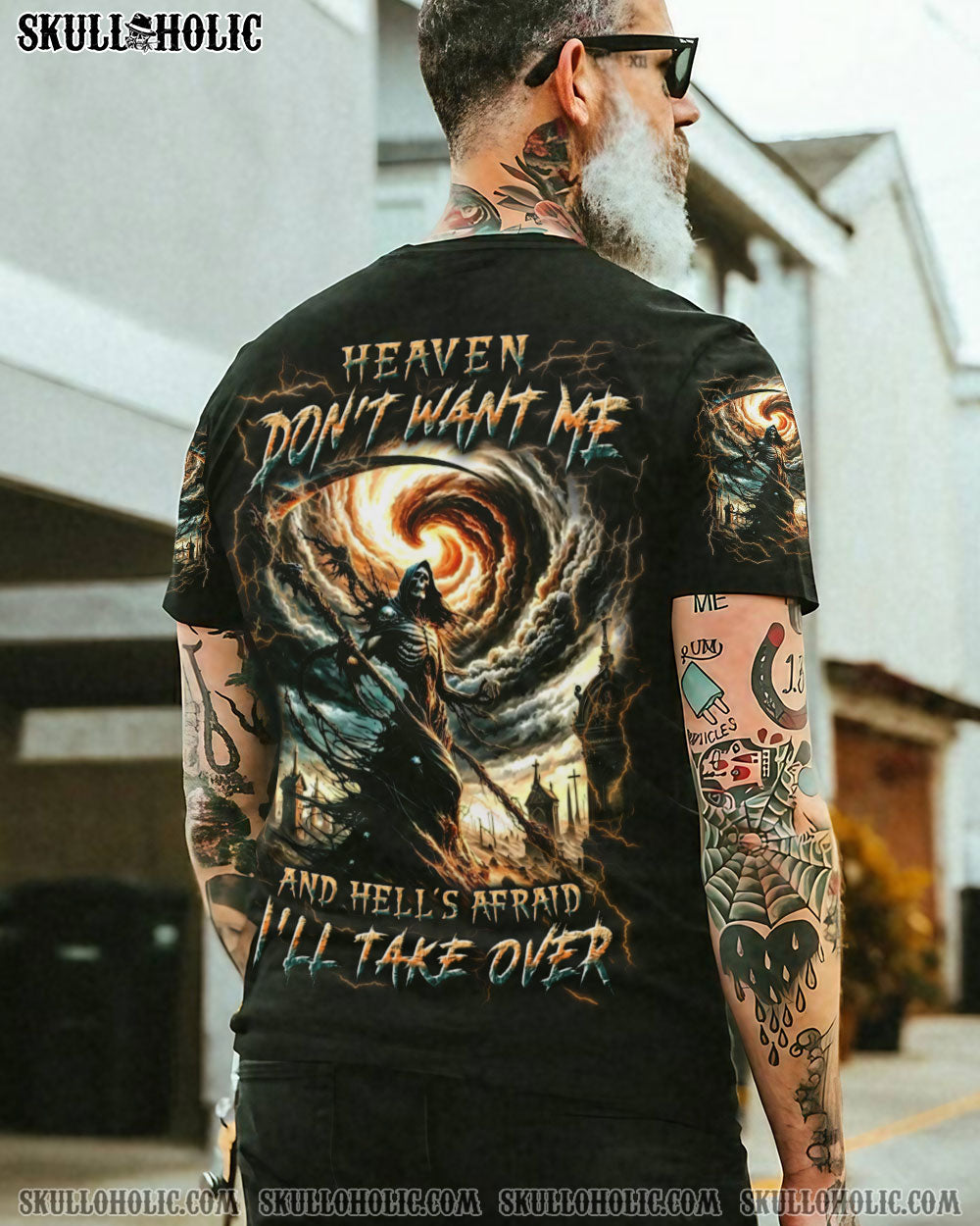BLISSCORNERS HEAVEN DON'T WANT ME ALL OVER PRINT