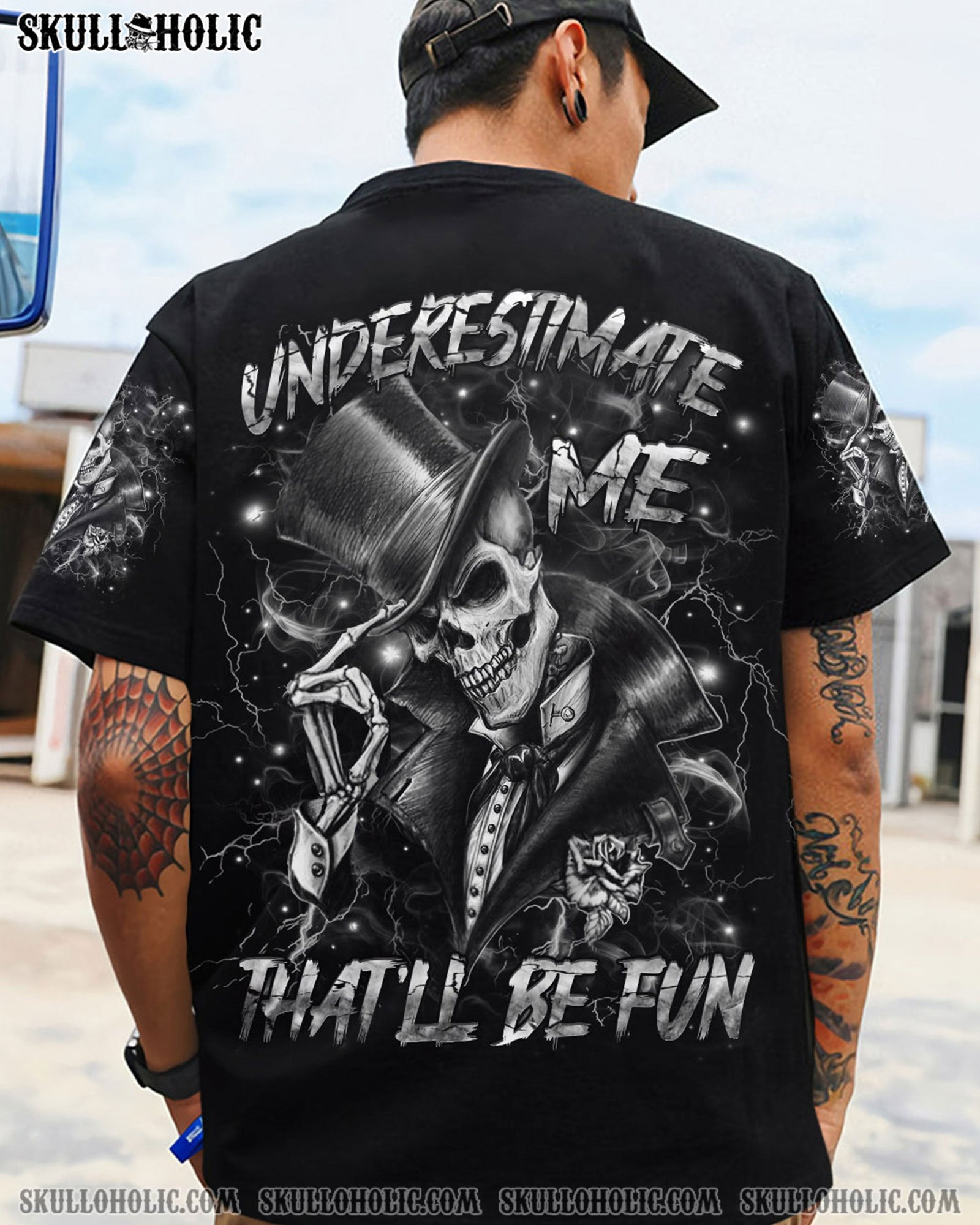 BLISSCORNERS UNDERESTIMATE ME THAT'LL BE FUN ALL OVER PRINT