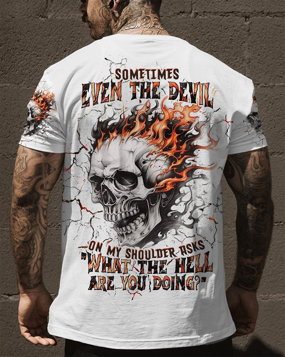 BLISSCORNERS SOMETIMES EVEN THE DEVIL ALL OVER PRINT