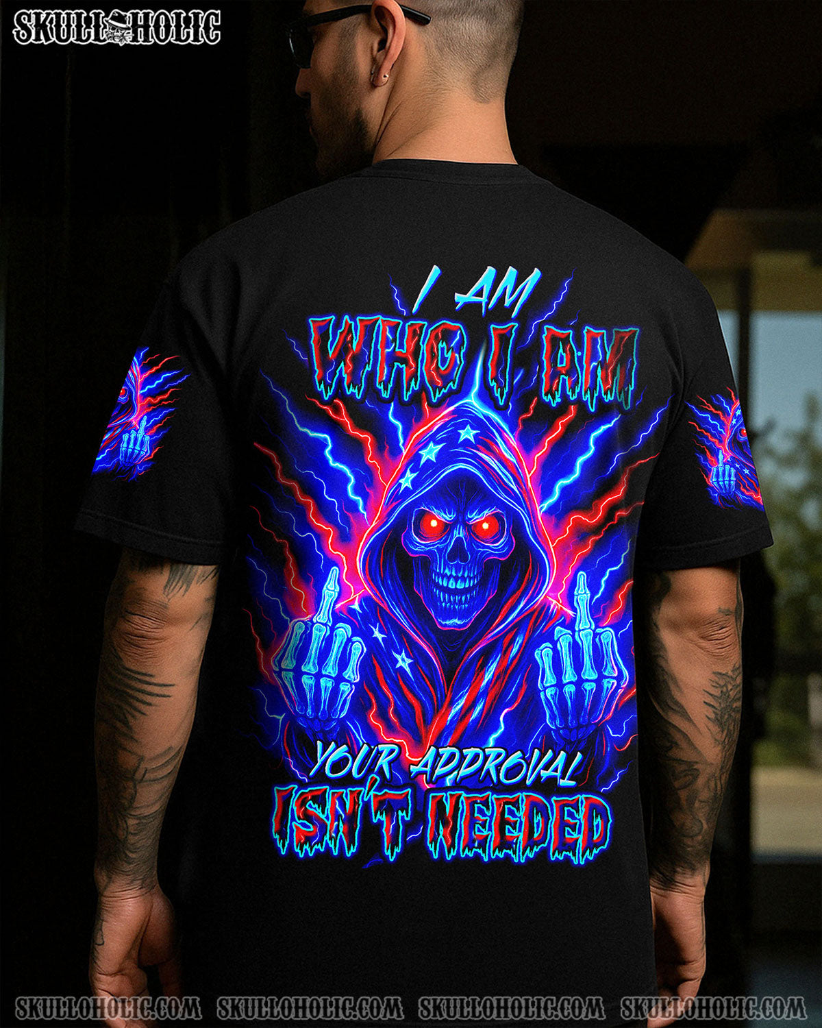 BLISSCORNERS I AM WHO I AM REAPER SKULL ALL OVER PRINT