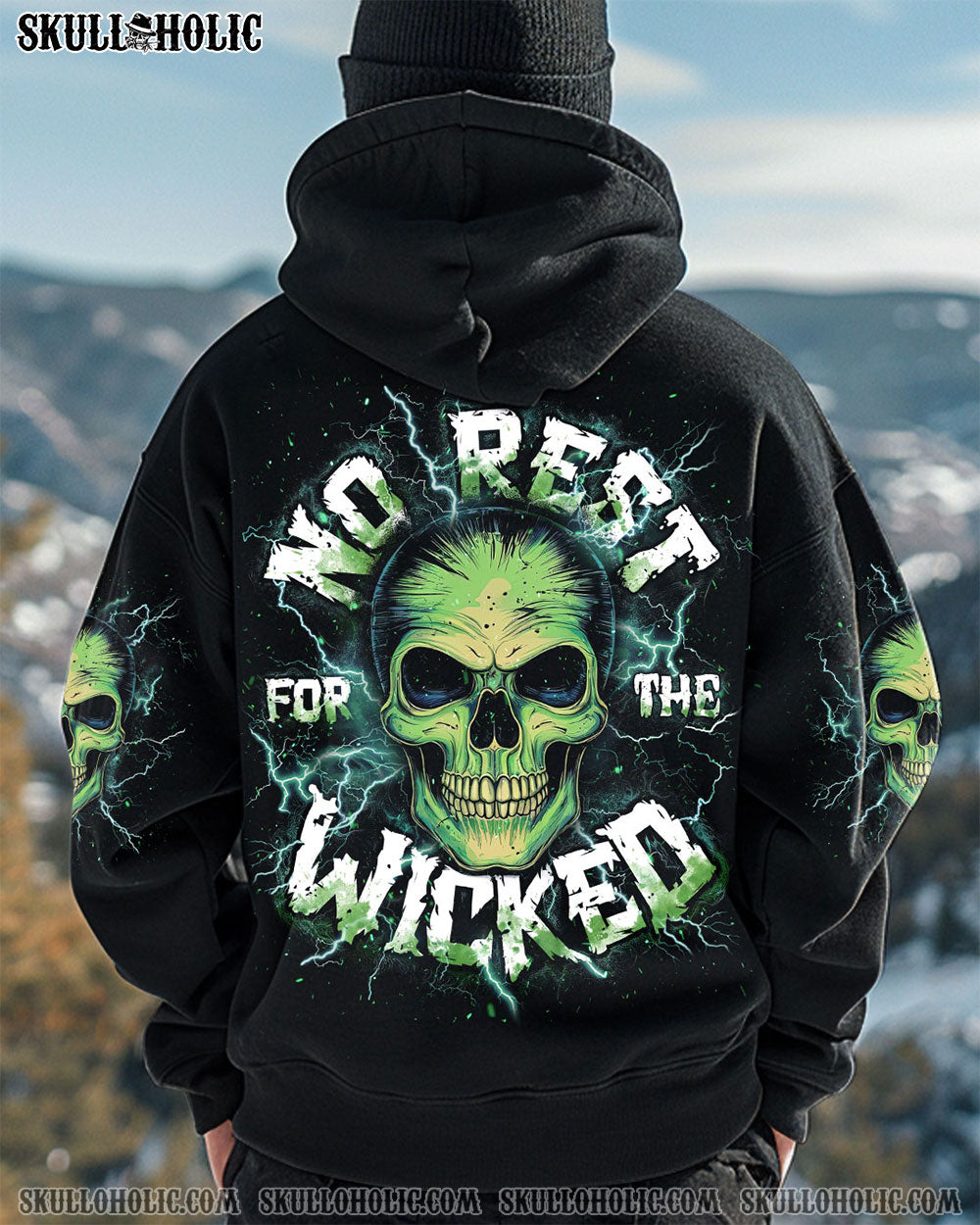 BLISSCORNERS NO REST FOR THE WICKED SKULL ALL OVER PRINT