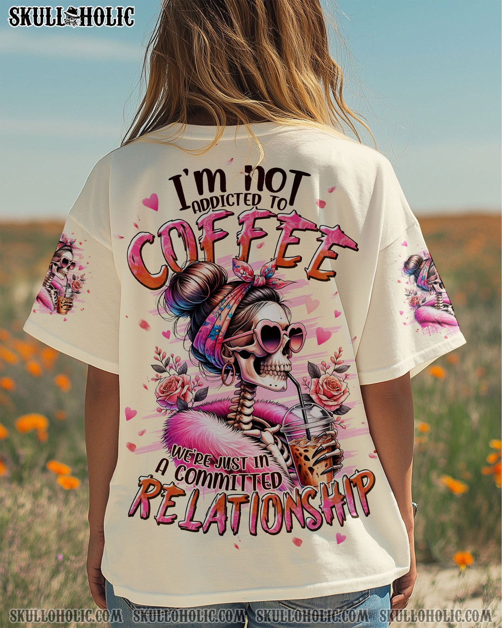BLISSCORNERS I'M NOT ADDICTED TO COFFEE ALL OVER PRINT