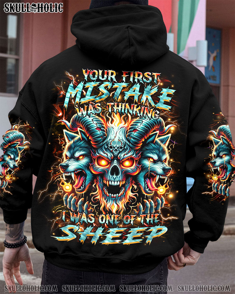 BLISSCORNERS YOUR FIRST MISTAKE WOLF SKULL ALL OVER PRINT