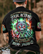BLISSCORNERS BLAME YOURSELF SKULL WOLF ALL OVER PRINT