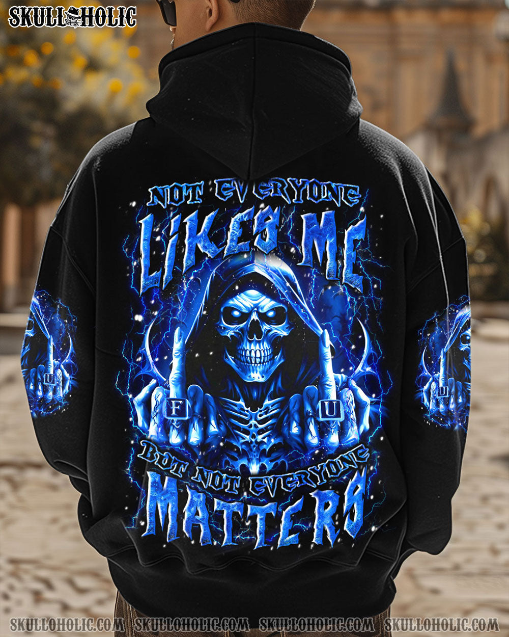 BLISSCORNERS NOT EVERYONE LIKES ME SKULL REAPER ALL OVER PRINT