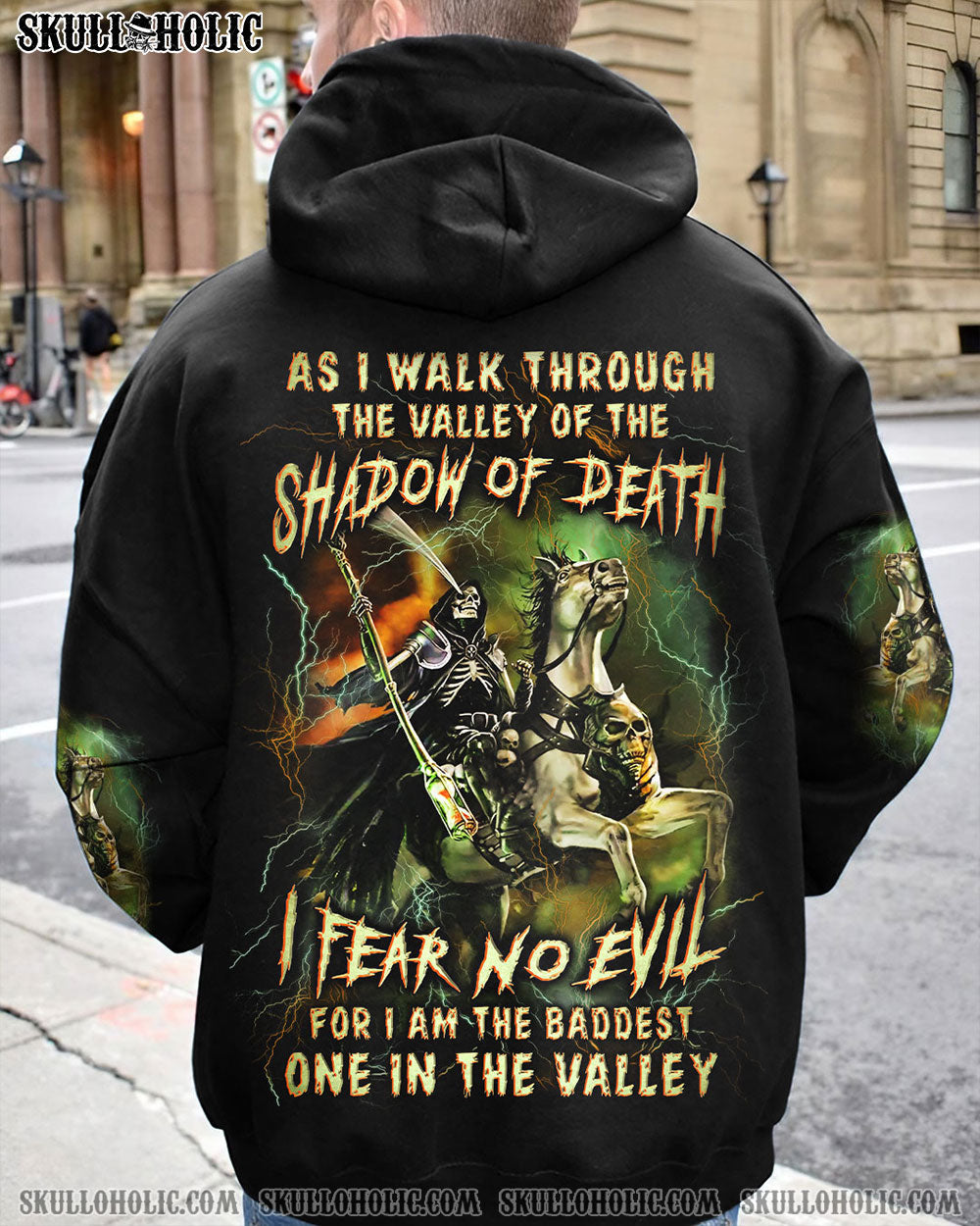 BLISSCORNERS AS I WALK THROUGH THE VALLEY SKULL REAPER ALL OVER PRINT