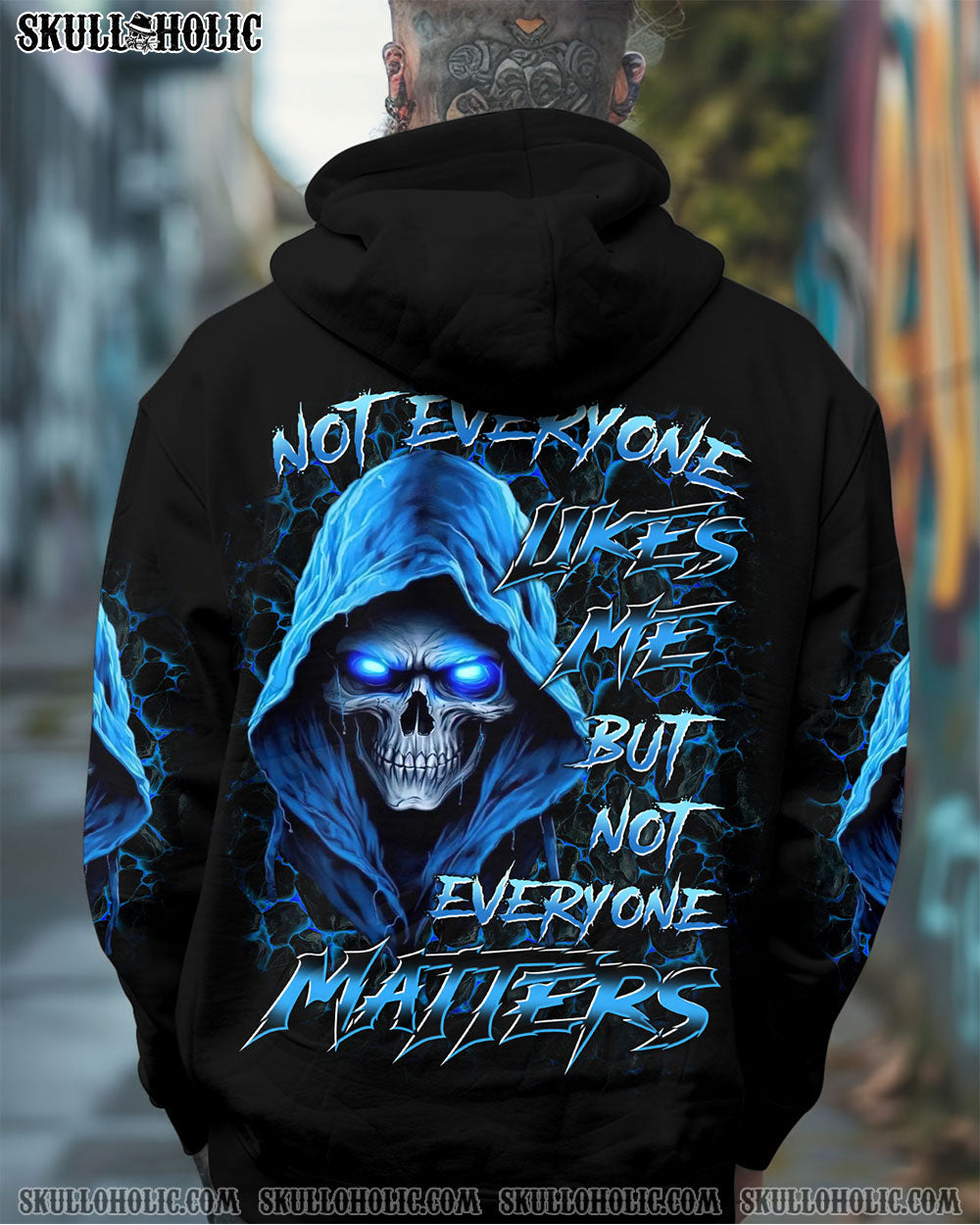 BLISSCORNERS NOT EVERYONE LIKES ME SKULL REAPER ALL OVER PRINT