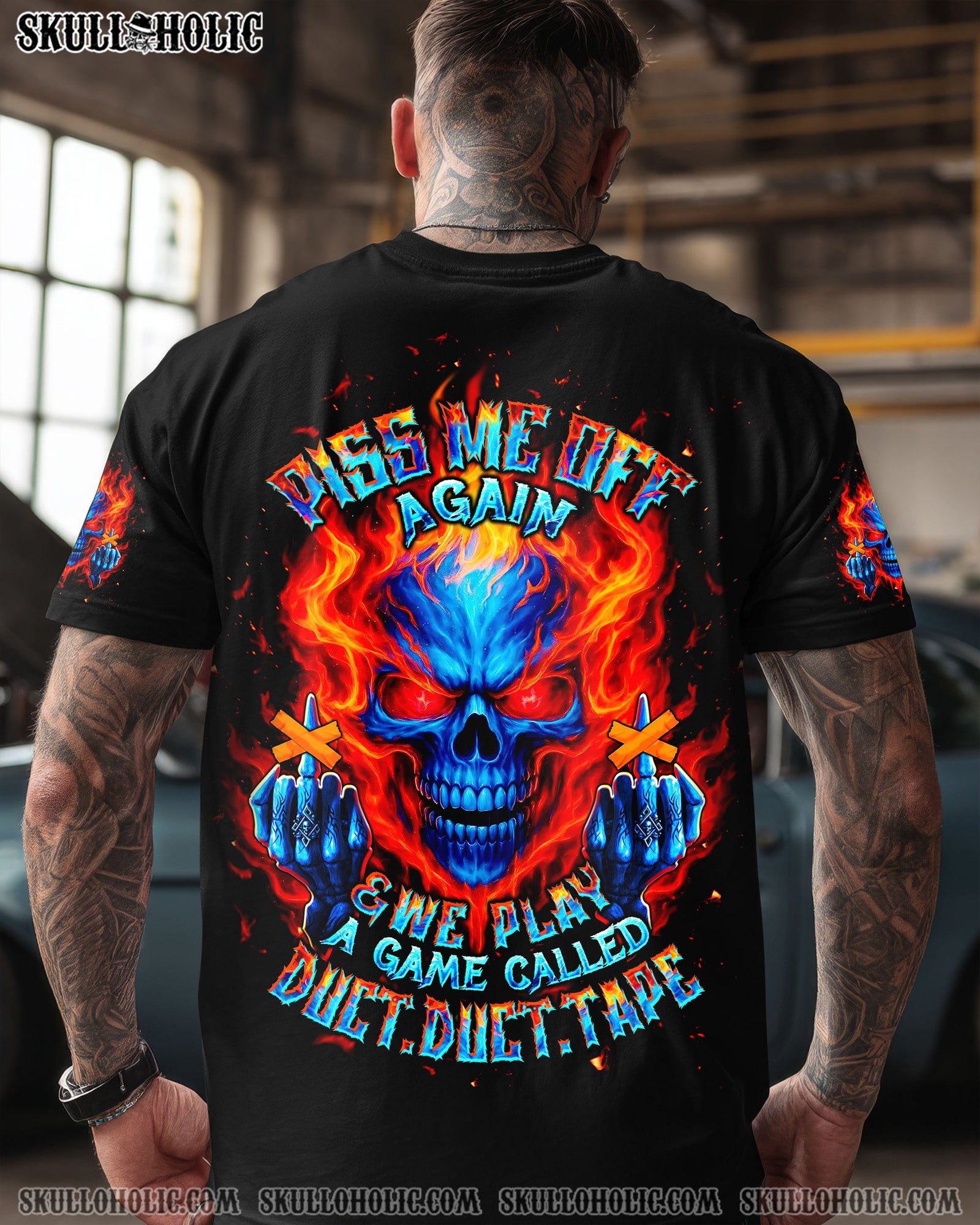 BLISSCORNERS PISS ME OFF AGAIN MADLY SKULL ALL OVER PRINT