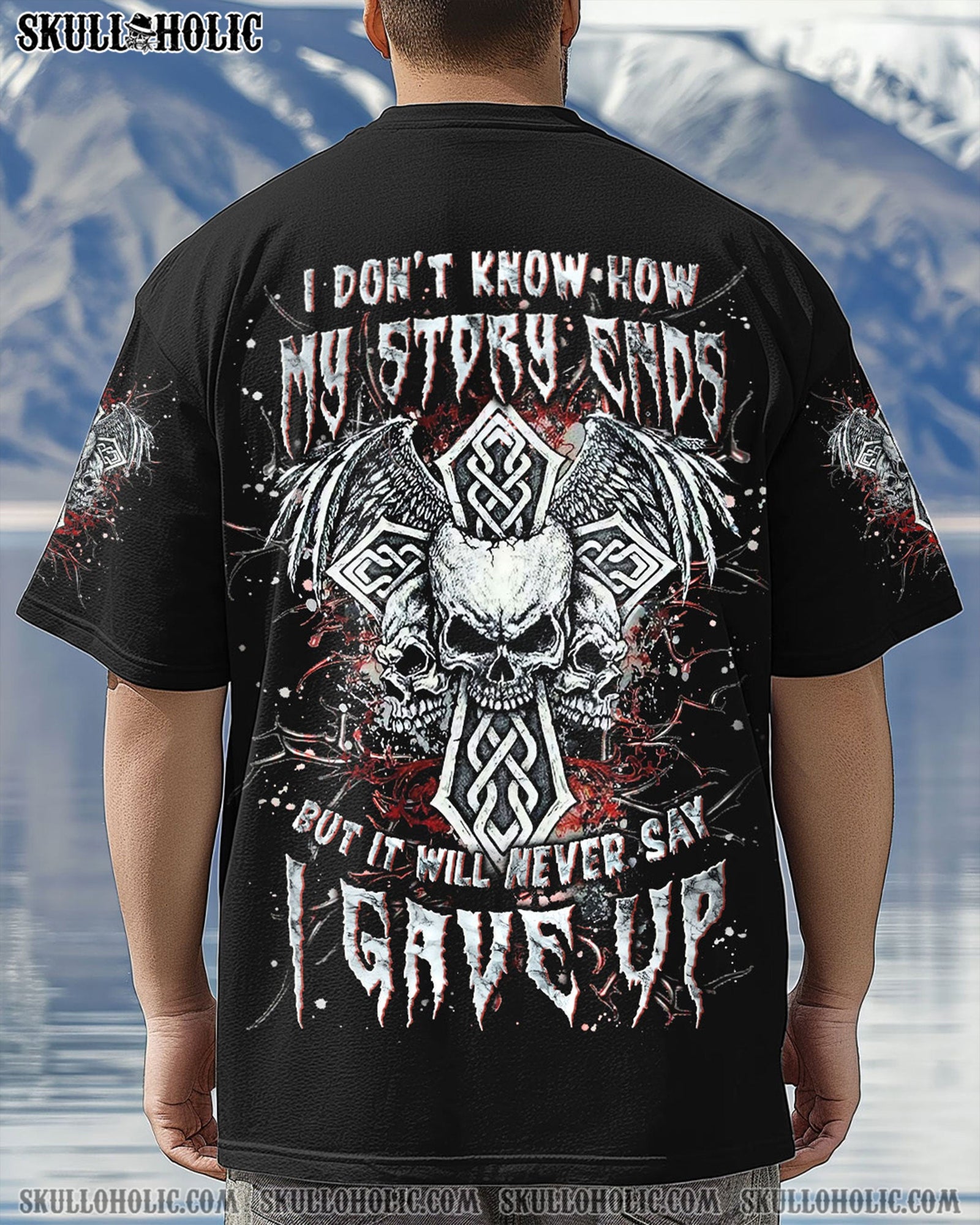 BLISSCORNERS I DON'T KNOW HOW MY STORY ENDS VIKING SKULL ALL OVER PRINT