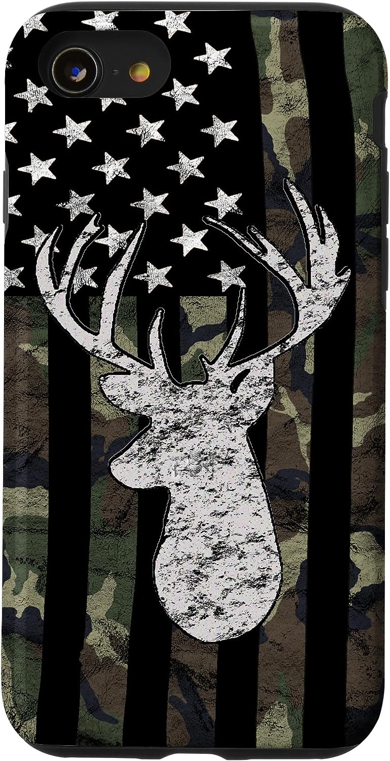 Blisscorners Camouflage Flag Deer Hunting Personalized Name Phone Case LM1012