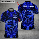 Blisscorners Bowling Neon Flame Multicolor Customized Name, Team Name 3D Shirts