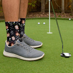 Blisscorners Best Dad By Par Custom Kids Face Black Socks, Personalized Socks With Photos, Dad Golf GiftLM2611
