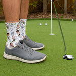 Blisscorners Best Dad By Par Custom Face Kids Photo, Golf Socks For Dad, Fun Socks For Men, Christmas Golf GiftLM2611