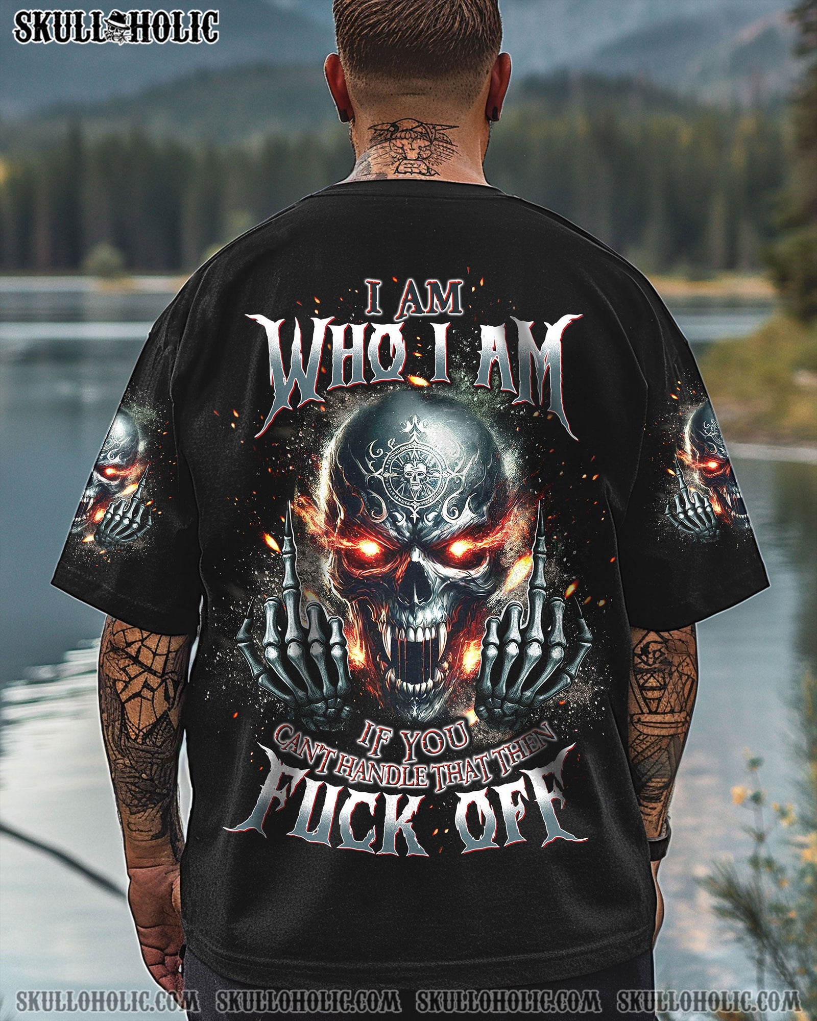 BLISSCORNERS I AM WHO I AM SKULL ALL OVER PRINT