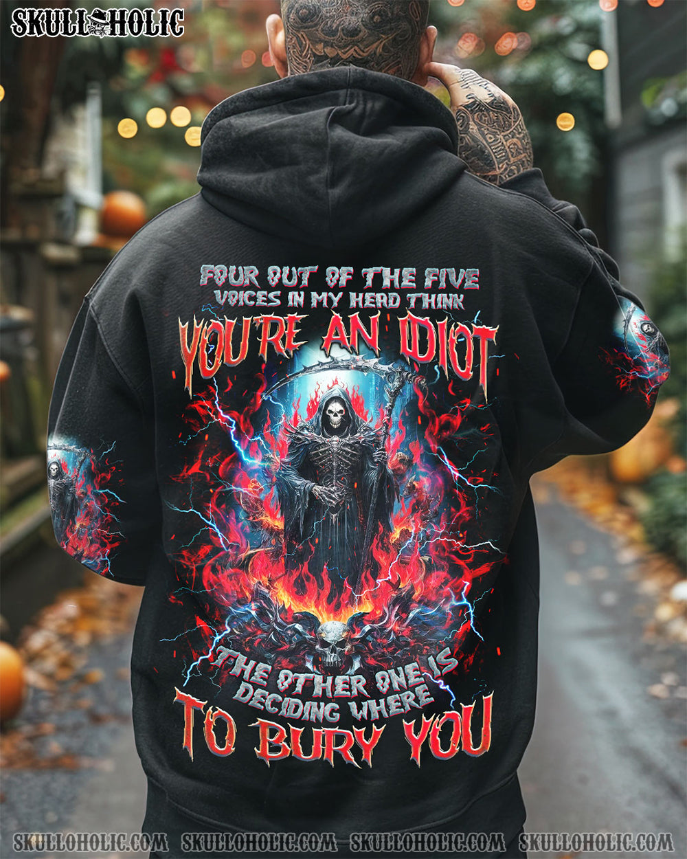 BLISSCORNERS BURY YOU SKULL REAPER ALL OVER PRINT