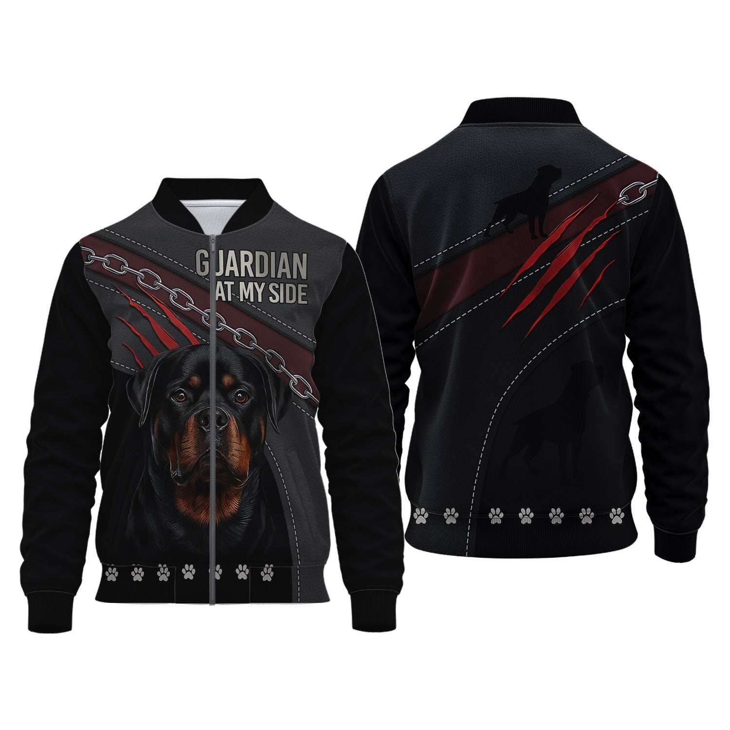 Blisscorners Rottweiler Guardian T-Shirt - 3D Dog Design for Loyal Protectors