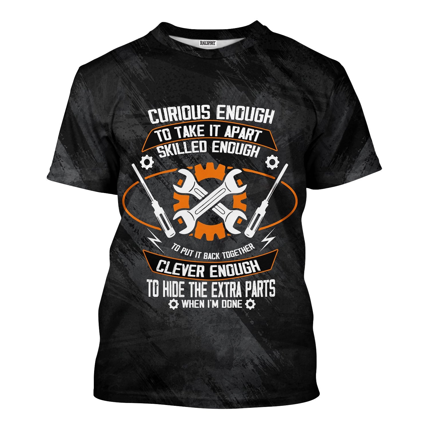 Blisscorners Funny Mechanic Shirt, Curious Enough to Take It Apart, Skilled to Rebuild & Clever to Hide Extra Parts, Perfect Gift for Engineers