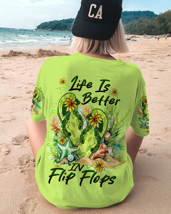 BLISSCORNERS LIFE IS BETTER IN FLIP FLOPS ALL OVER PRINT