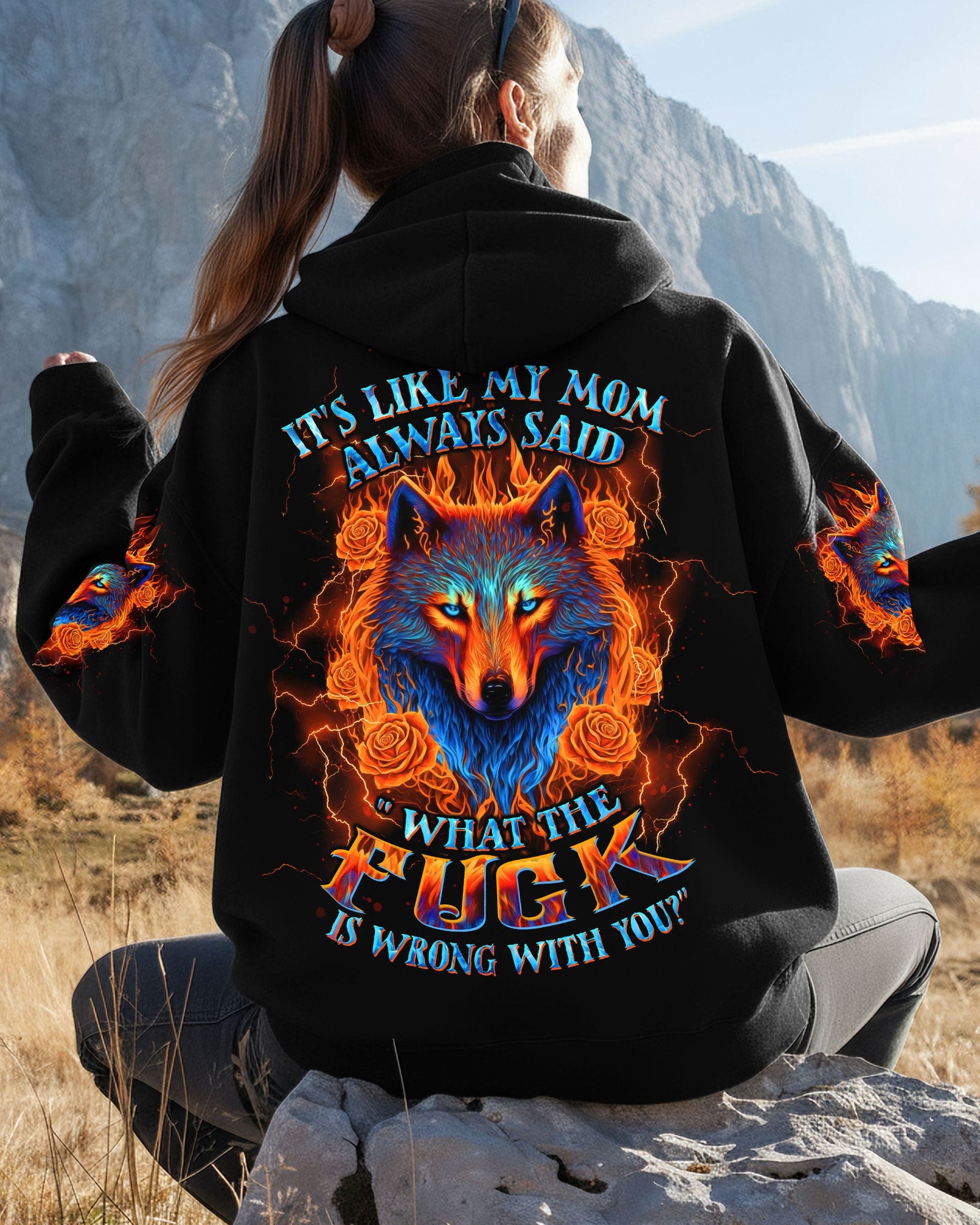 BLISSCORNERS IT'S LIKE MY MOM ALWAYS SAID WOLF ALL OVER PRINT