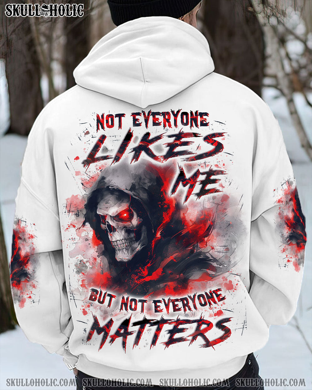 BLISSCORNERS NOT EVERYONE LIKES ME SKULL REAPER ALL OVER PRINT