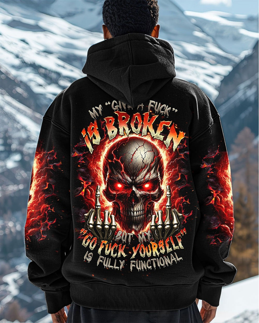 BLISSCORNERS MY GIVE A F IS BROKEN SKULL ALL OVER PRINT