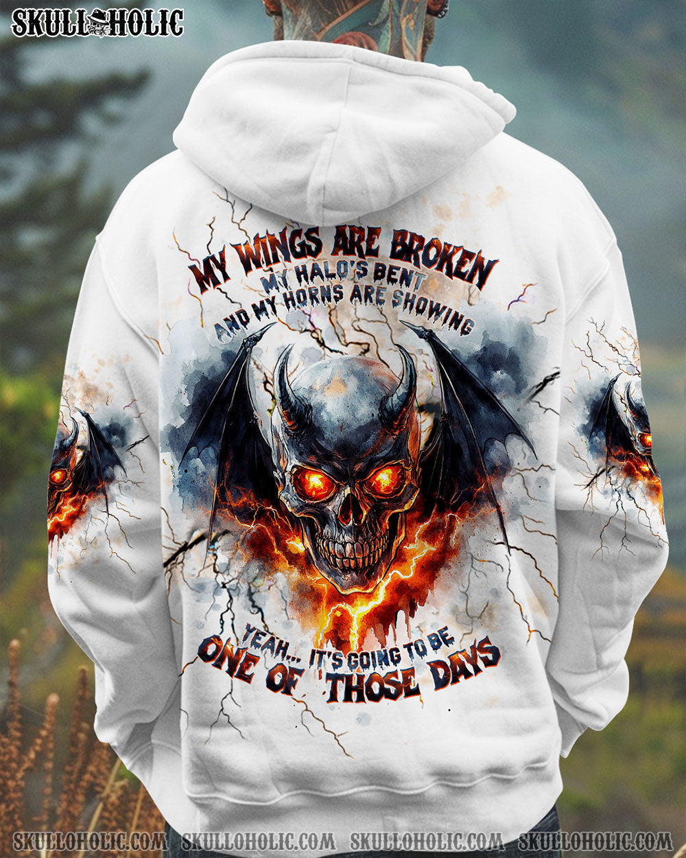 BLISSCORNERS IT'S GOING TO BE ONE OF THOSE DAYS SKULL ALL OVER PRINT