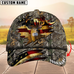 Blisscorners The Best Of Premium Cracked Flag Deer Hunting Camouflage Pattern Multicolor Personalized Name 3D Cap