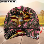 Blisscorners The Best Of Premium Cracked Flag Deer Hunting Camouflage Pattern Multicolor Personalized Name 3D Cap