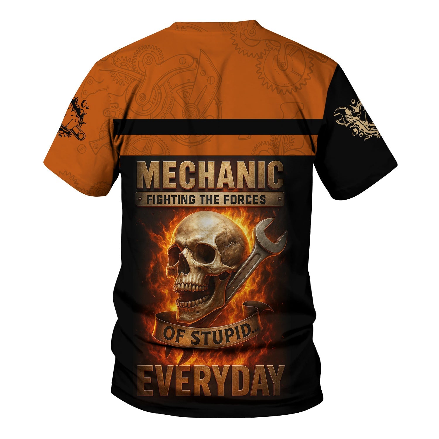 Blisscorners Personalized T-Shirt Mechanic Fighting The Forces Of Stupid Everyday Boxing Funny Design Shirt For Mechanics