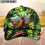 Blisscorners Deer Hunting USA Flag Crack Camouflage Pattern Multicolor Personalized Name 3D Cap