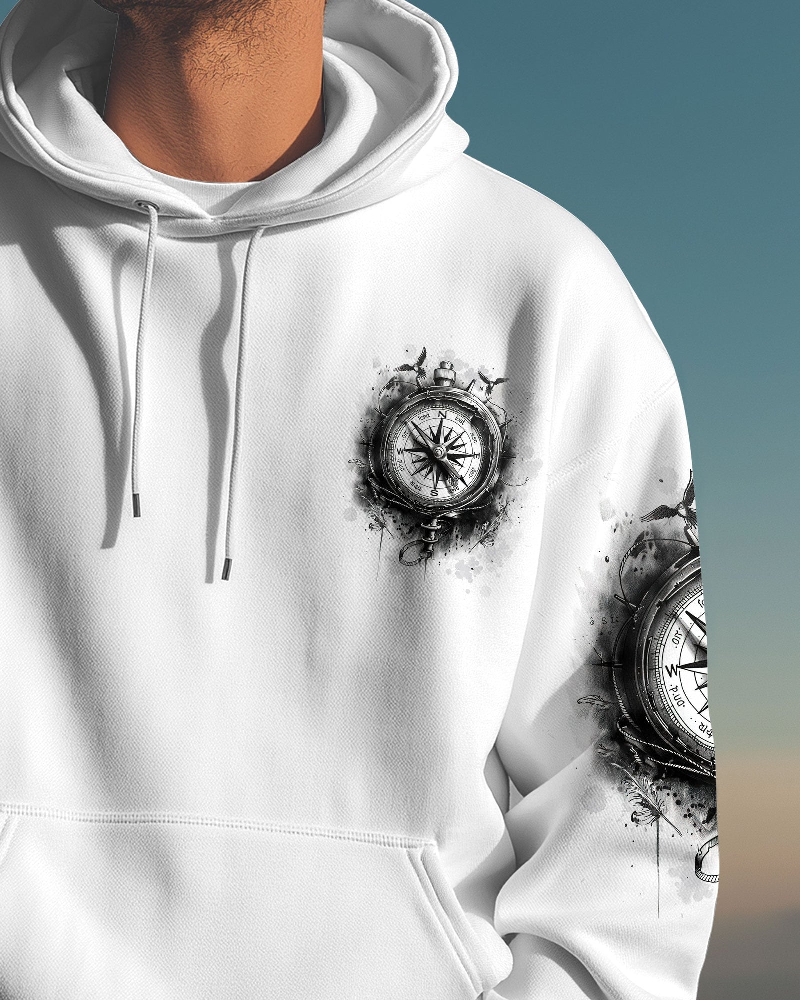 BLISSCORNERS NOT ALL WHO WANDER ARE LOST COMPASS ALL OVER PRINT